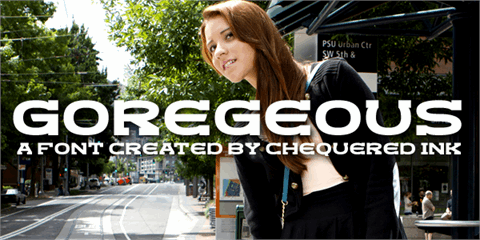 Goregeous font素材之家精选英文字体