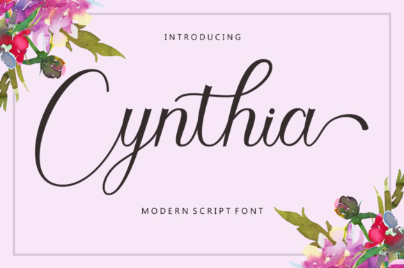 Cynthia Font素材之家精选英文字体
