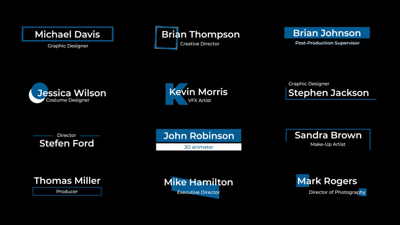 12个现代独特的动画下三分之一标题素材库精选AE模板