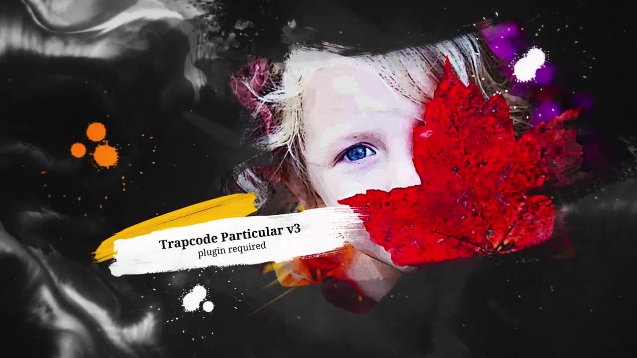 水墨绘画效果幻灯片动画过渡素材库精选AE模板