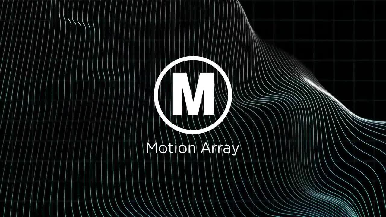 现代科技Glitch徽标显示素材库精选AE模板