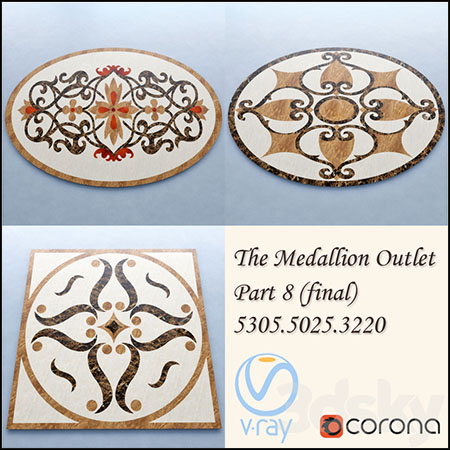 欧式花纹室内装饰品素材之家精选3D模型