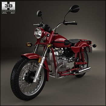 乌拉尔摩托车Ural Solo sT 2013 素材之家精选3D模型