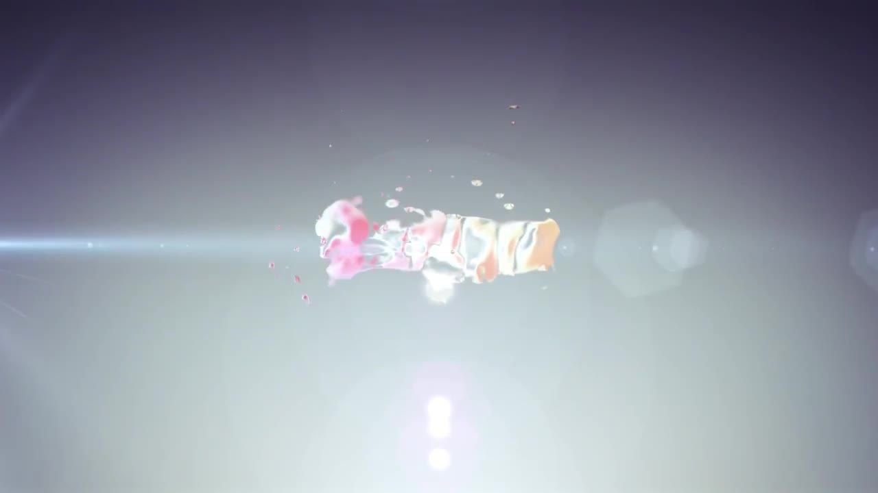 动态动画的水滴标志产品介绍素材库精选AE模板