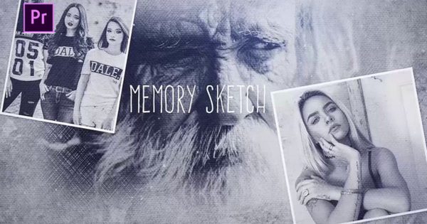 素描艺术效果回忆录视频相册素材库精选AE模板v2 Memory Sketch