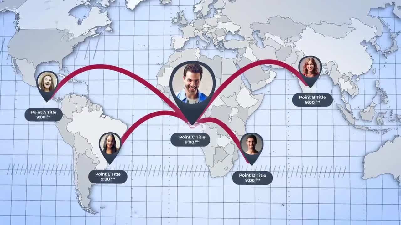 国家世界地图介绍素材库精选AE模板