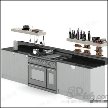 厨房用品现代橱柜素材之家精选3D模型