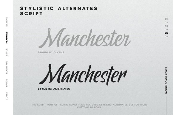 PACIFIC COAST Font + Extras插图6