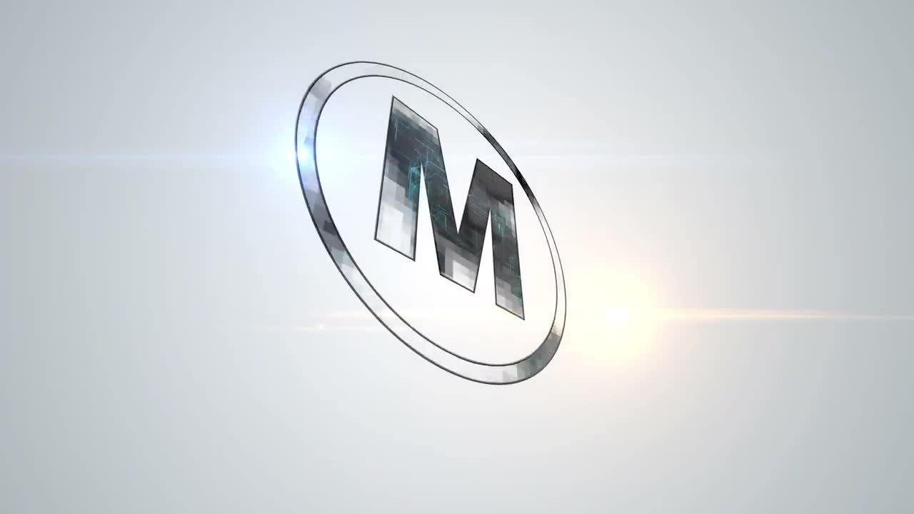 快速动态的数字徽标简介素材库精选AE模板