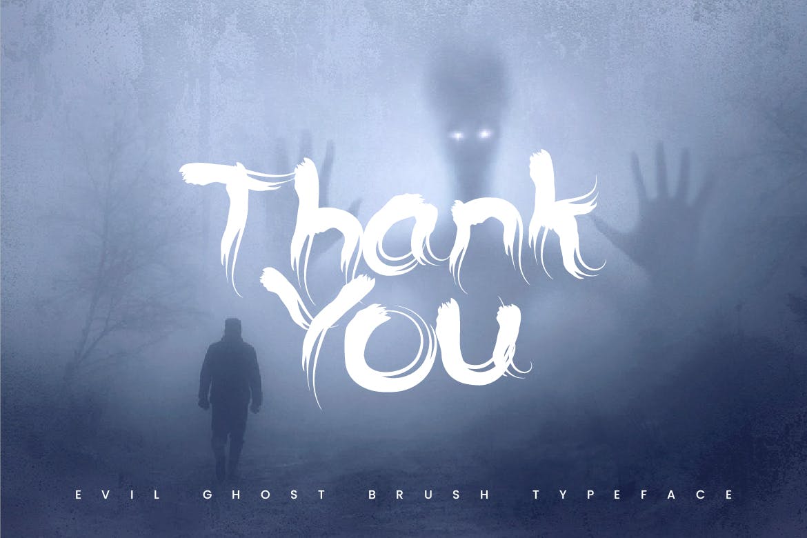 幽灵风格英文画笔笔刷装饰设计字体 The Ghost – Haunted Display Typeface插图(4)