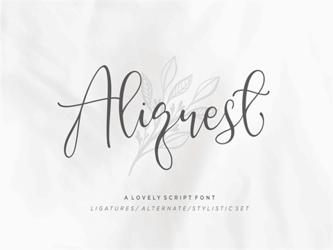 Aliquest font素材之家精选英文字体