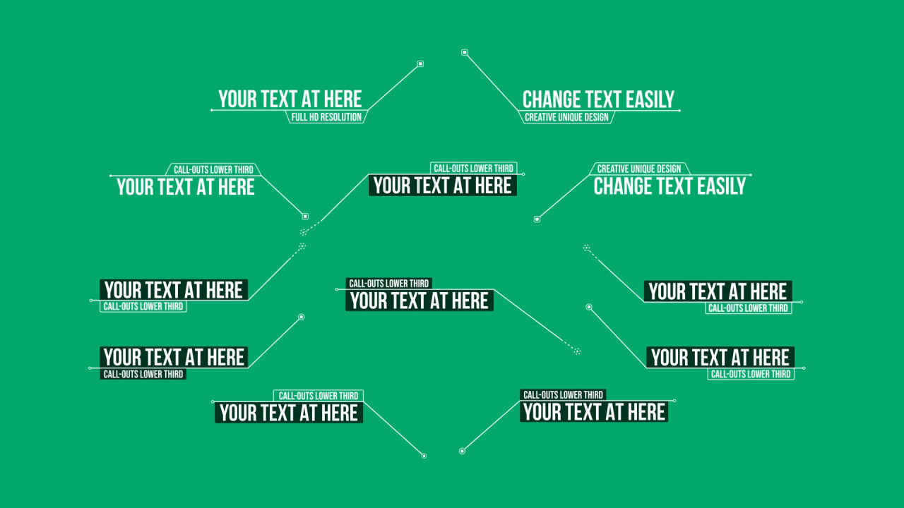 12款设计独特的呼出全屏广告标题动画素材库精选AE模板