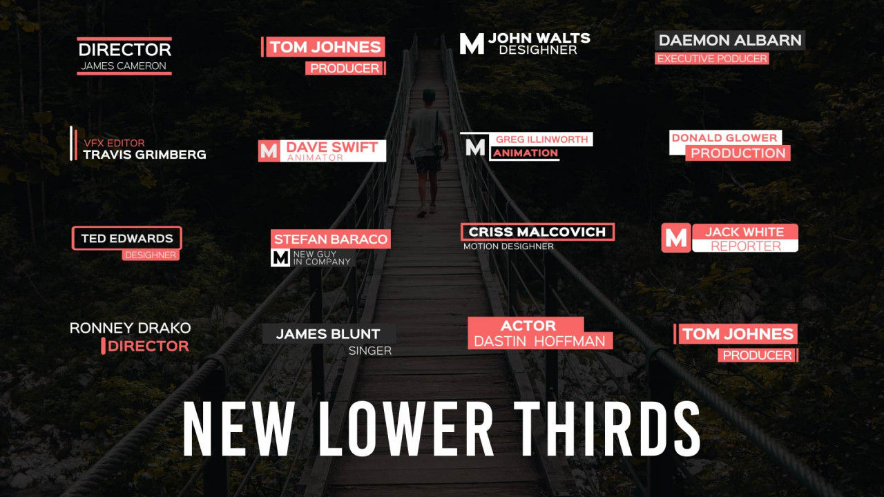 15个设计独特全屏标题ae模板