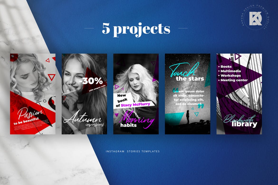 多用途社交品牌营销Instagram广告设计素材 Instagram Stories Universal Banners Pack插图(2)