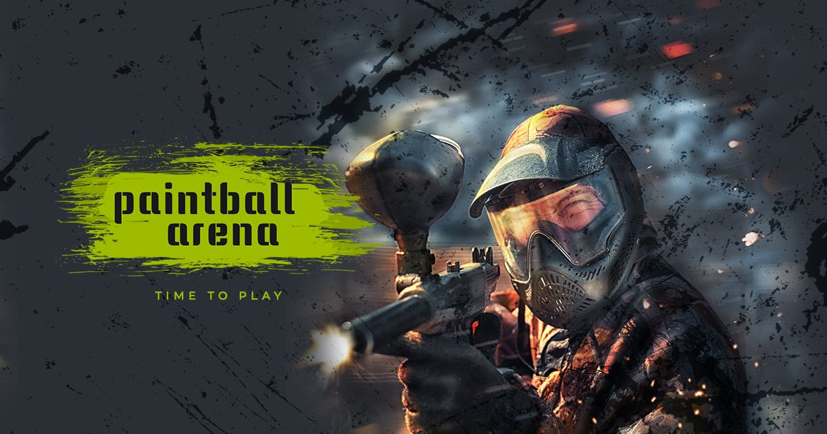 真人CS彩弹射击社交推广设计素材包 Paintball Arena – Social Media Kit插图(3)
