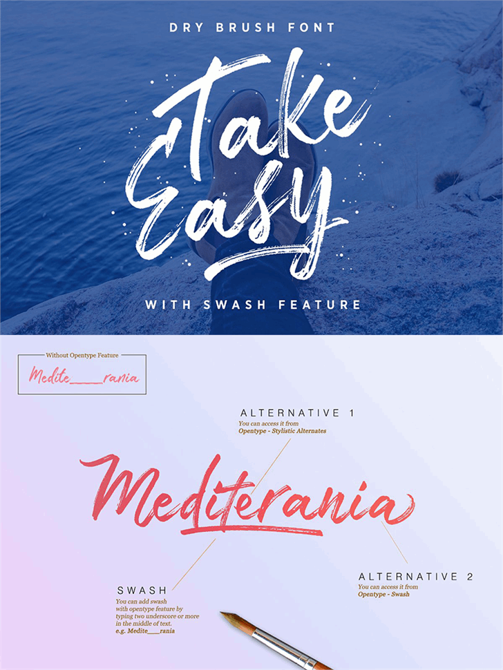 Take Easy DEMO font插图