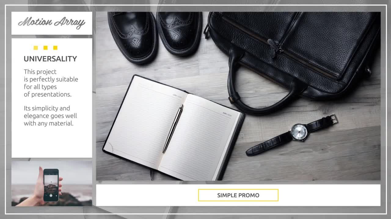 通用演示文稿干净现代素材库精选AE模板