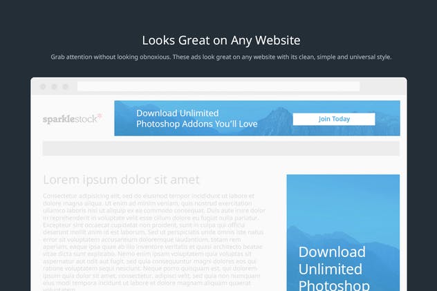 17个多用途AdSense尺寸兼容素材库精选广告模板素材 Multipurpose Vibrant Overlay Ad Set插图(4)