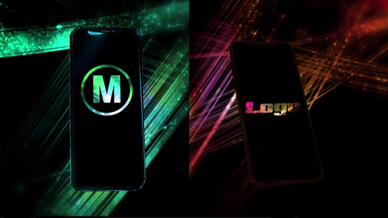 色彩缤纷的手机标志展示素材库推荐PR模板