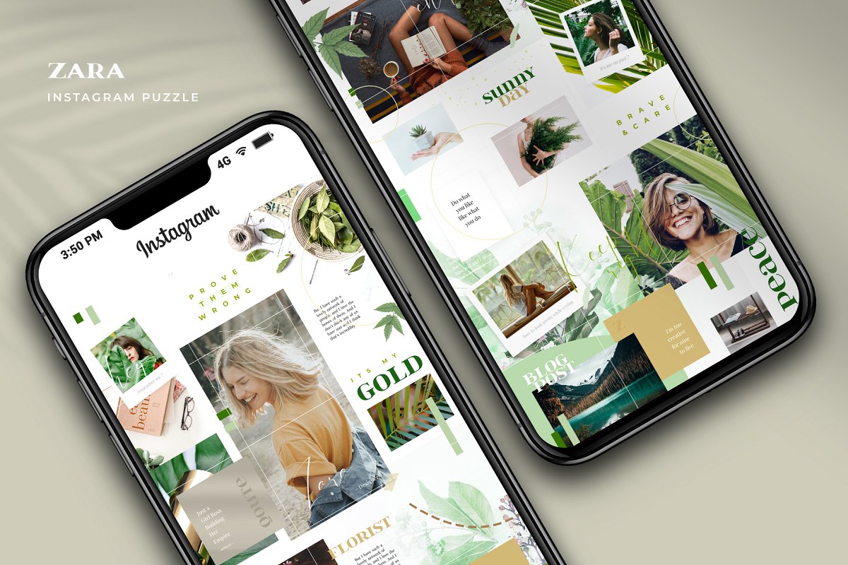 独特优雅的Instagram社交媒体拼图模板素材库精选 Zara – Instagram puzzle [psd]插图(4)