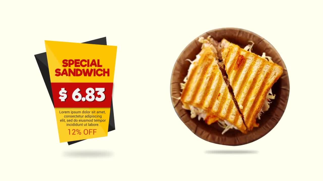 食物菜单素材库精选AE模板素材