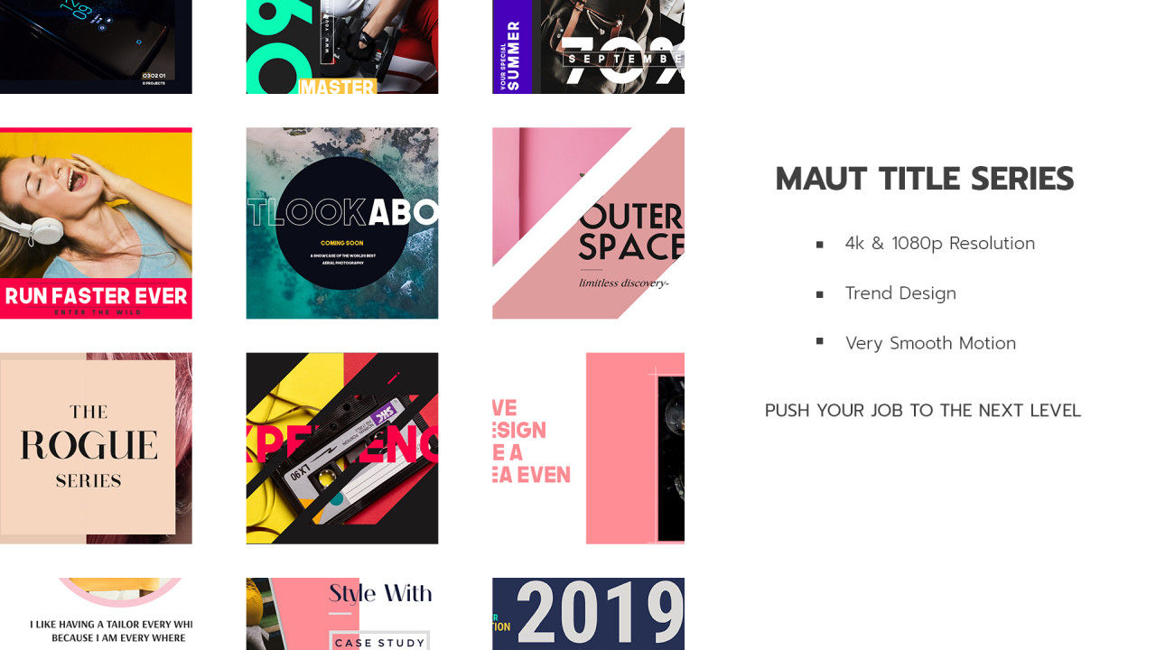 新莫特标题增强演示文稿素材库精选AE模板