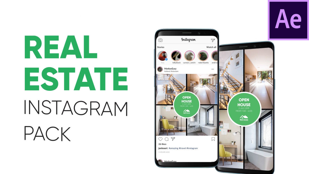 房地产宣传竖屏动态展示素材库精选AE模板