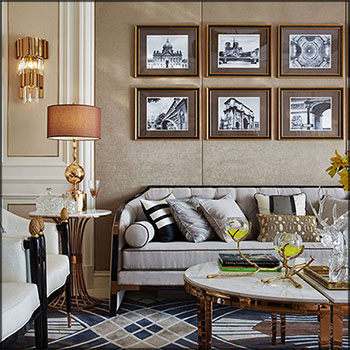 欧式沙发和茶几组合素材之家精选3D模型