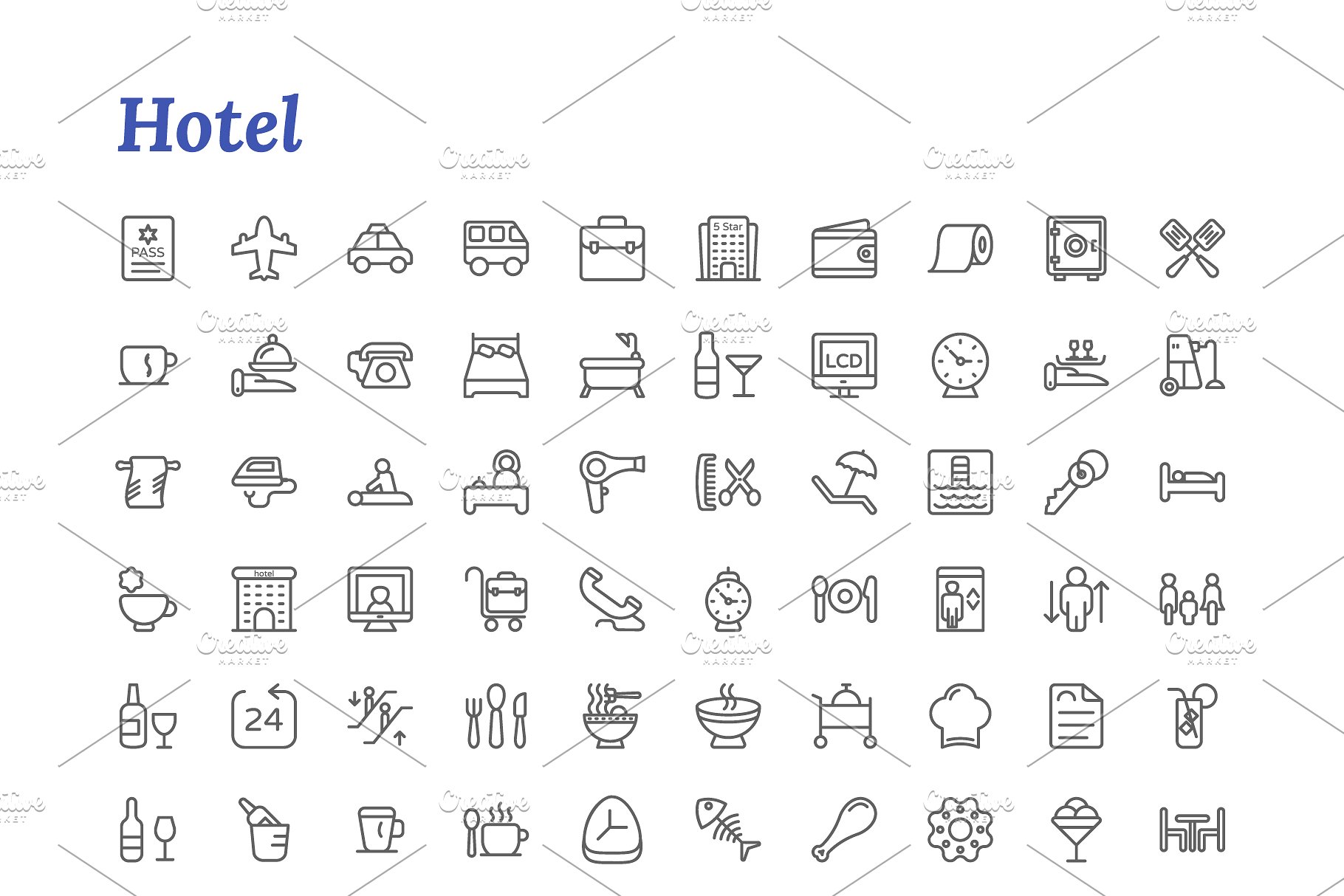 7671枚线条图标合集 7671 Line Icons插图(9)