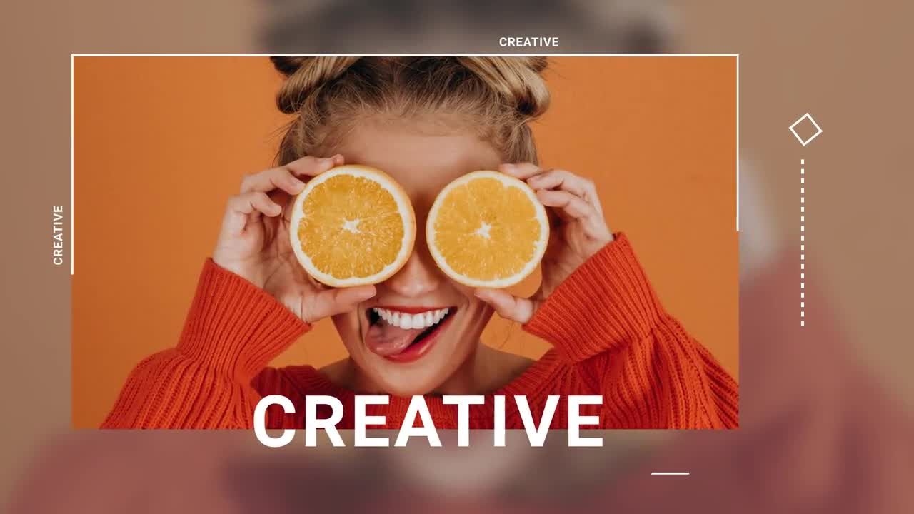 创意白色边框幻灯片效果图文展示素材库精选AE模板