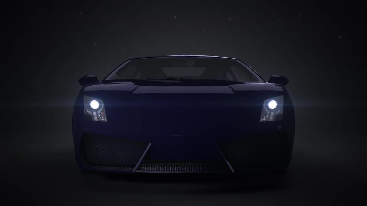 华丽设计和专业动画的跑车消失徽标显示素材库精选AE模板