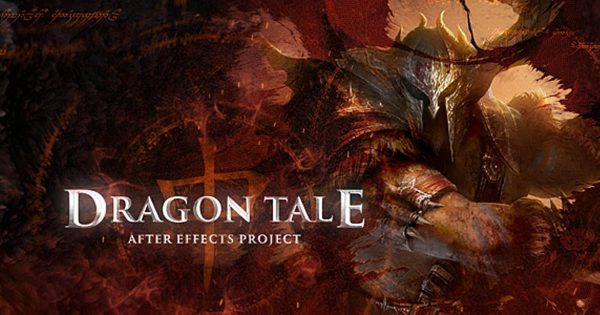 魔幻电影游戏预告片视频素材库精选AE模板 Dragon Tale Intro