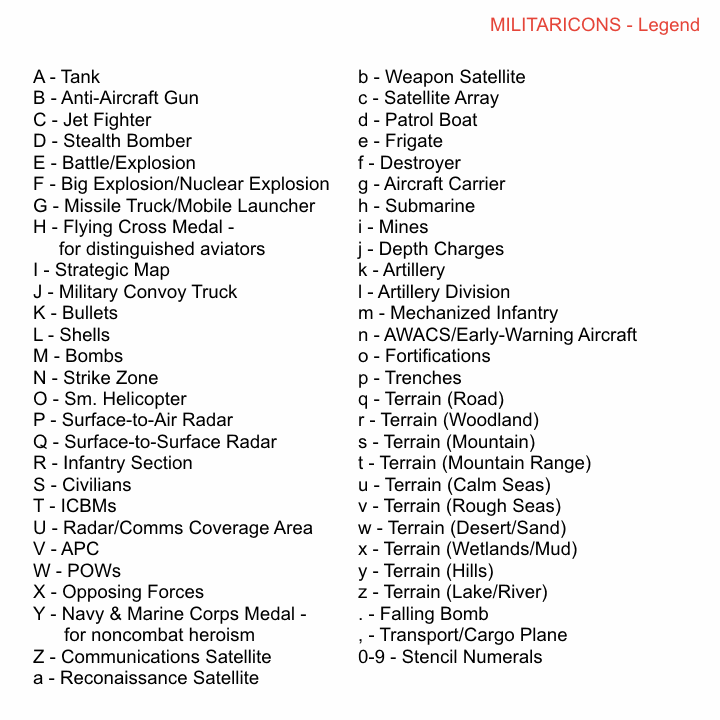 Militaricons font插图1