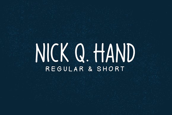 Nick Q Hand Font素材之家精选英文字体
