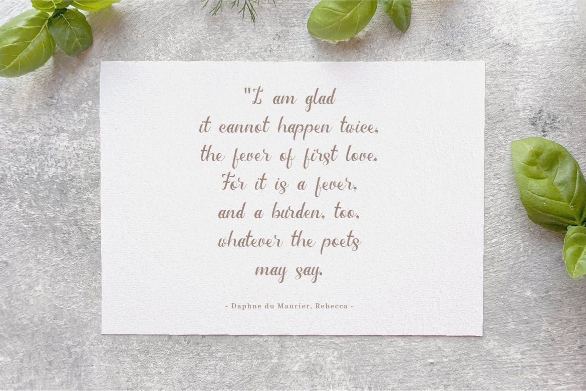 浪漫装饰设计风格英文书法艺术字体下载 First Date – Romantic Handwritten Script插图(3)