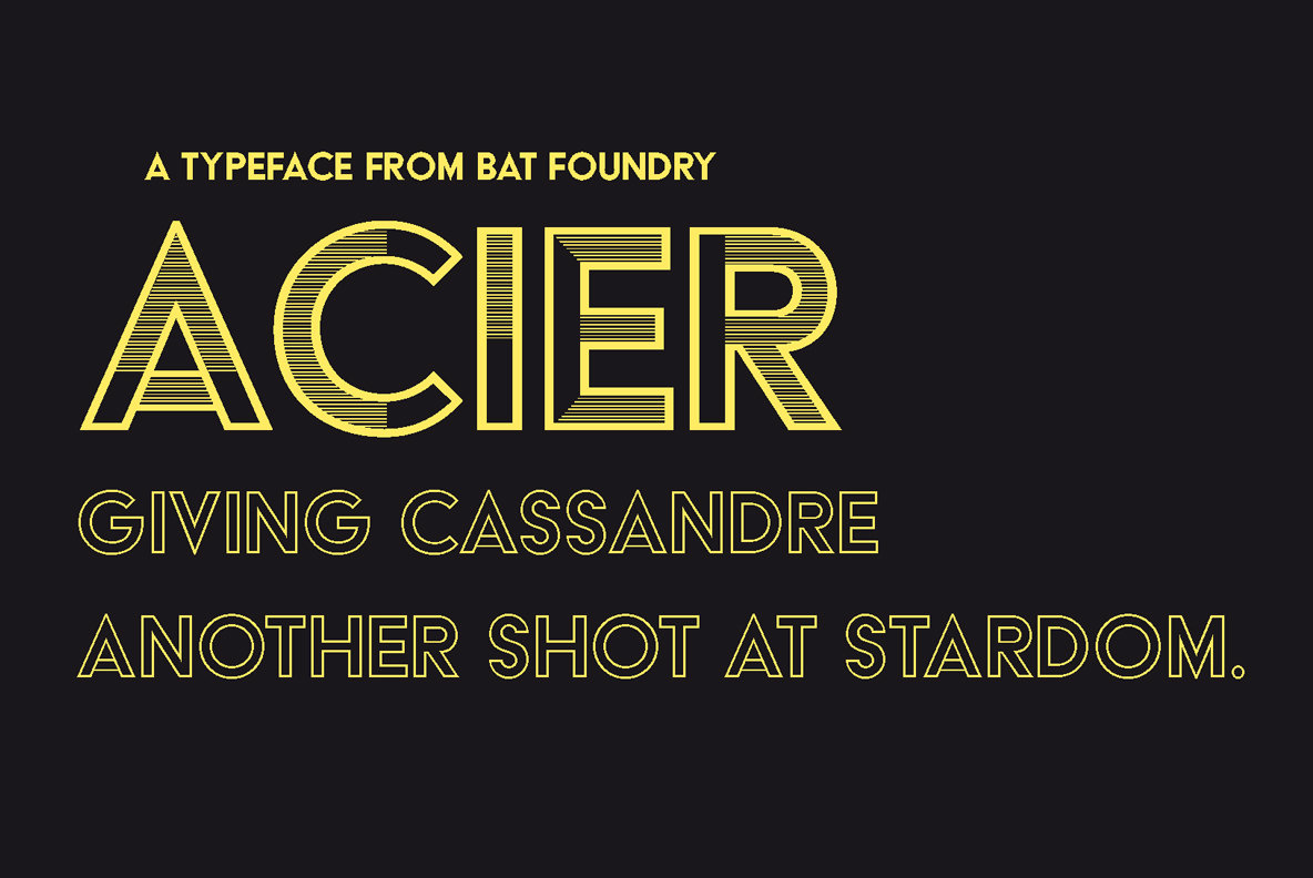 Acier Font Family素材之家精选英文字体