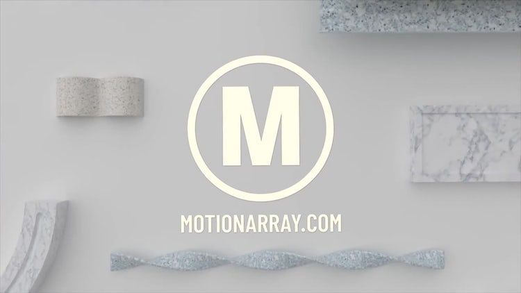 金色抽象徽标是一种时尚的素材库精选AE模板