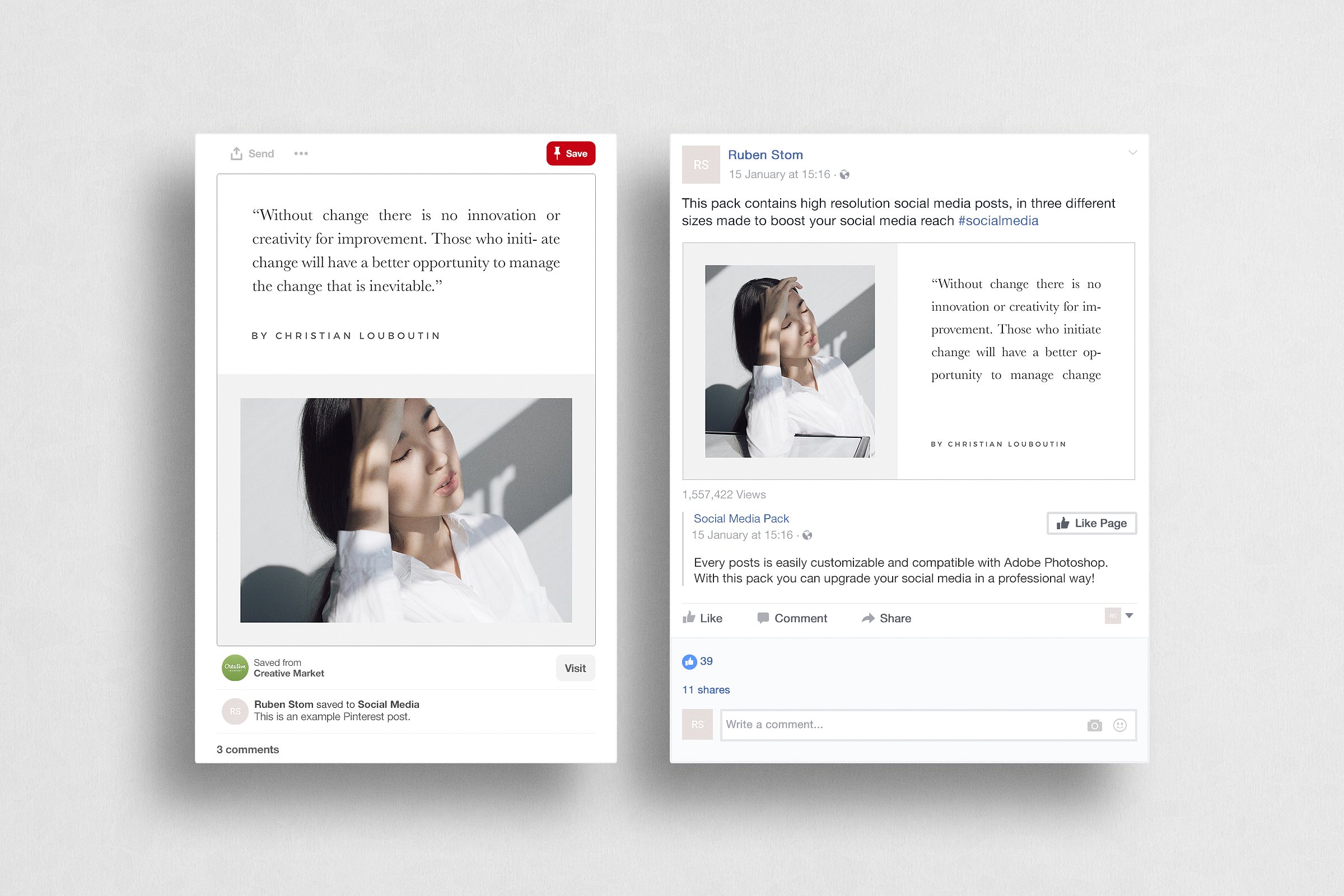 新媒体时尚社交贴图模板素材库精选 New York Social Media Pack插图(6)