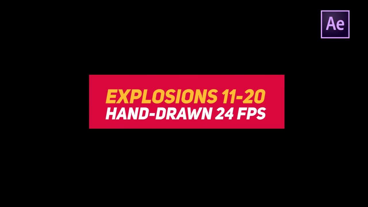 液体元素2爆炸11-20动画元素素材库精选AE模板