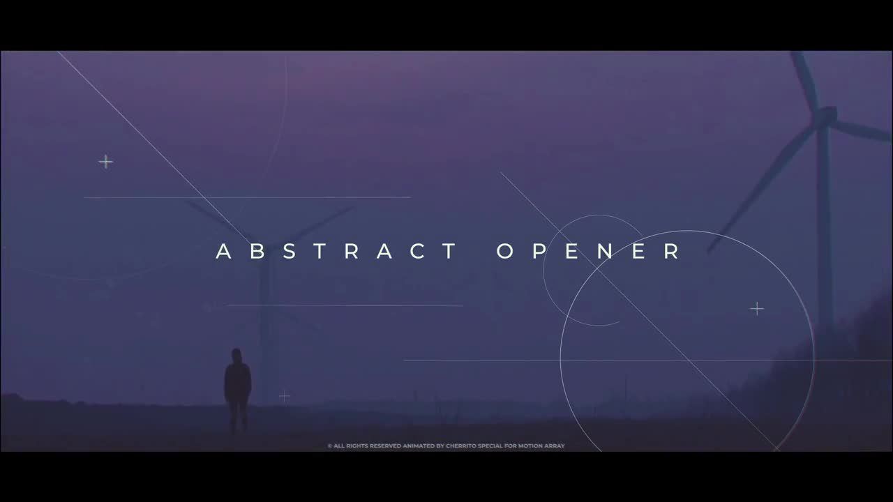 清爽风格的抽象开场白动画素材库精选AE模板