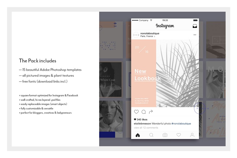 美容化妆主题社交媒体贴图模板素材库精选 Social Media Pack • Alrún插图(1)