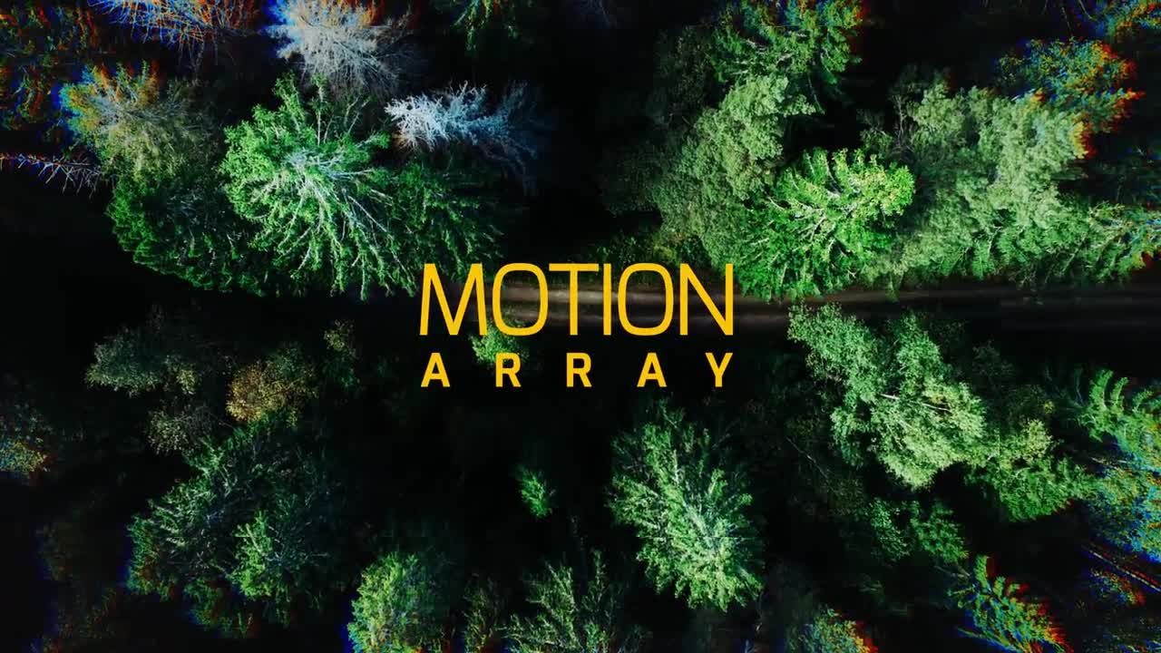 毛刺扭曲效果的动感时尚片头展示素材库精选AE模板