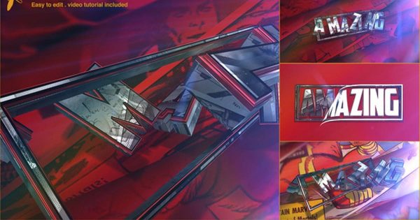 漫威电影超级英雄风格特效素材库精选AE模板 Superhero Logo Element