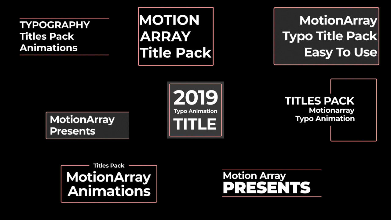 8个富有创意的动画全屏标题素材库精选AE模板