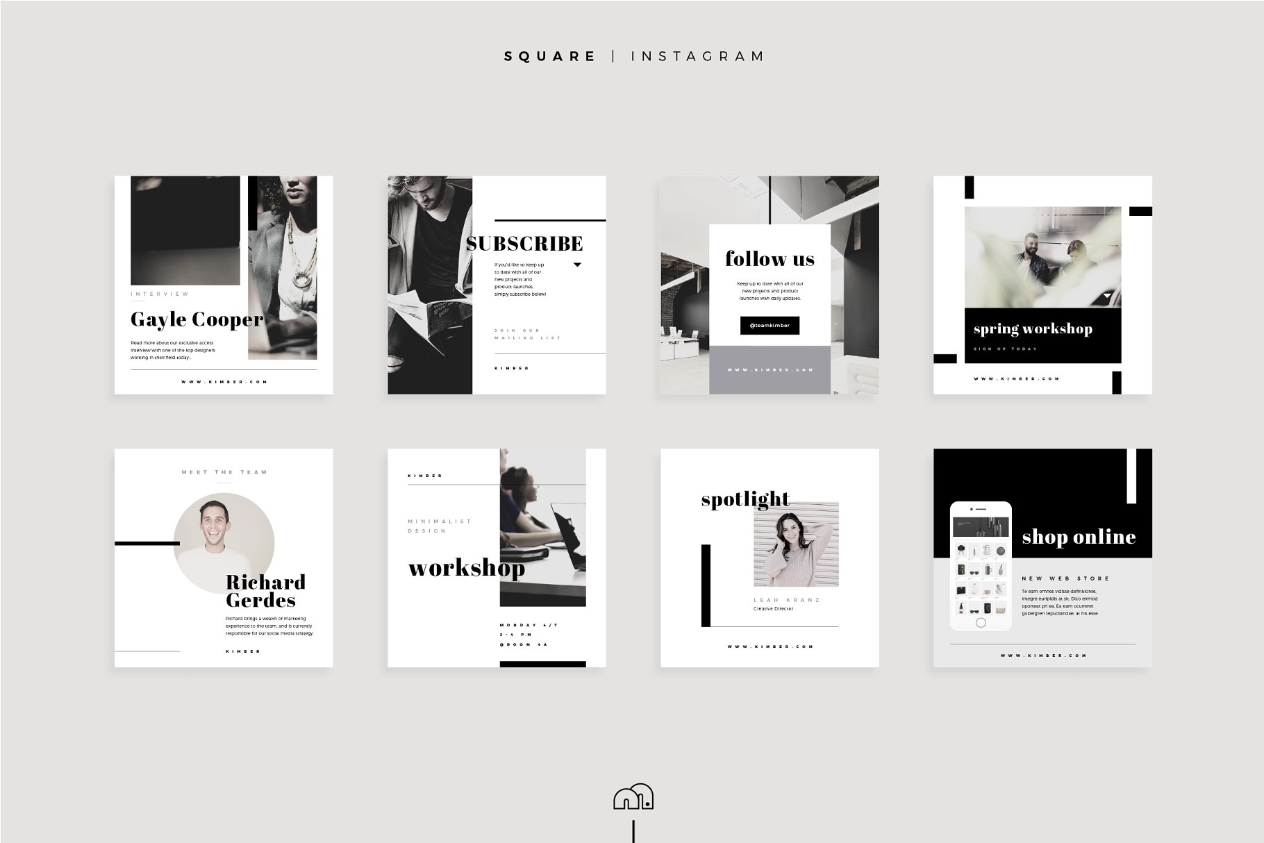 社交媒体设计运营万能素材包 Kimber – Social Media Collection插图(1)