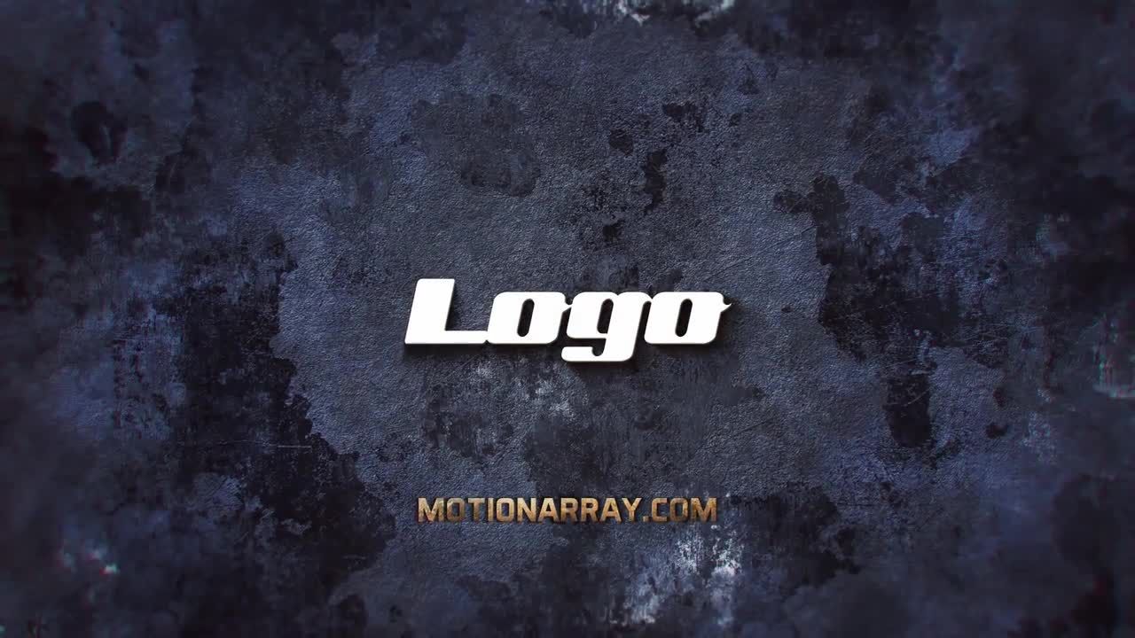 生锈钢徽标显示素材库精选AE模板