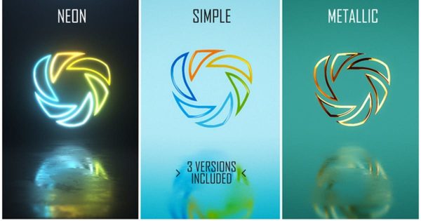 LED特效极简主义Logo演示素材库精选AE模板 Minimal Logo Pack (3 versions)