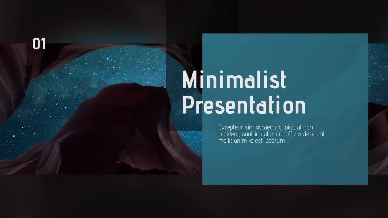 简洁时尚的图文介绍幻灯片素材库精选AE模板