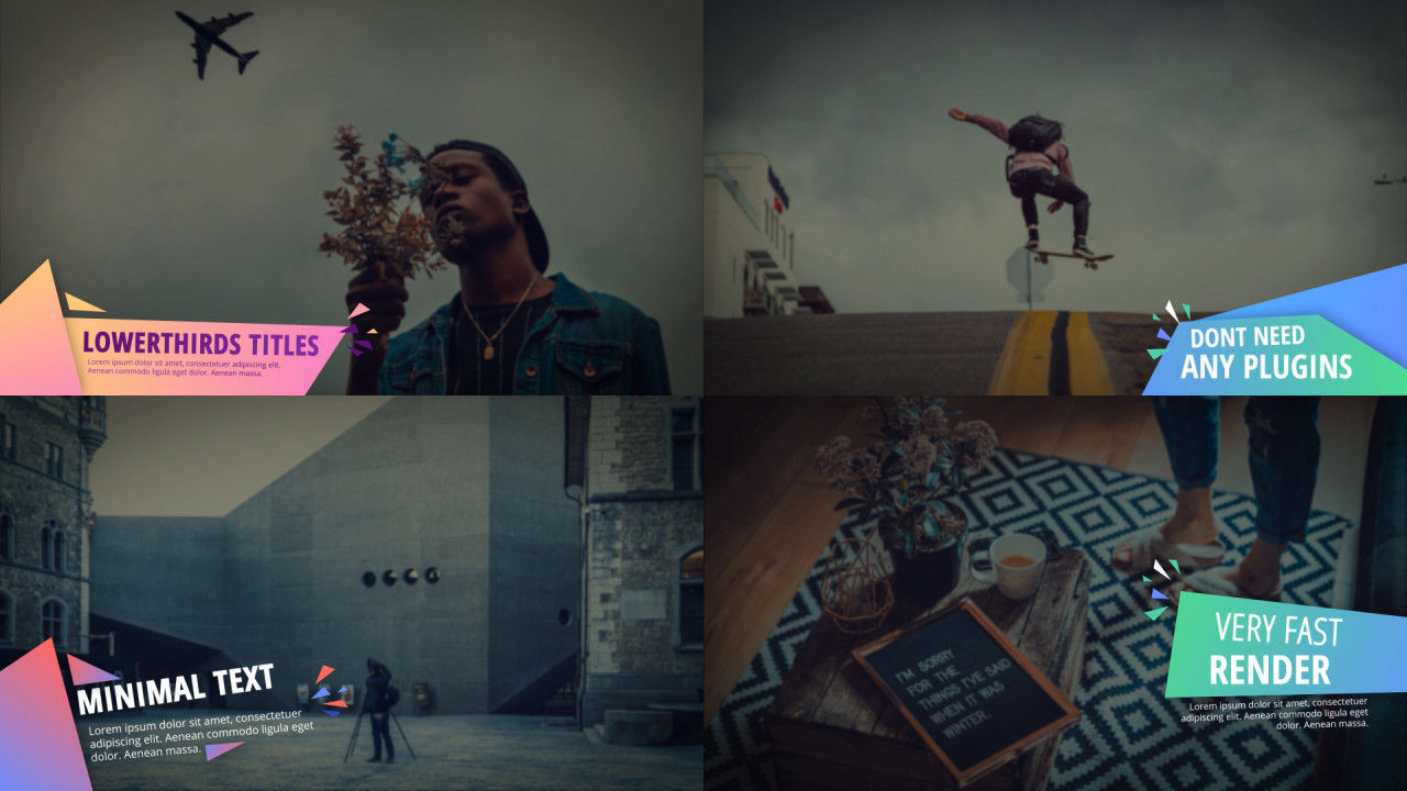 现代色彩标题素材库精选AE模板