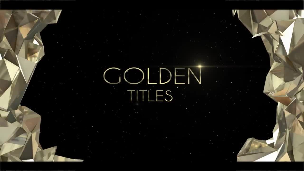 干净且带有电影效果的黄金标题素材库精选AE模板